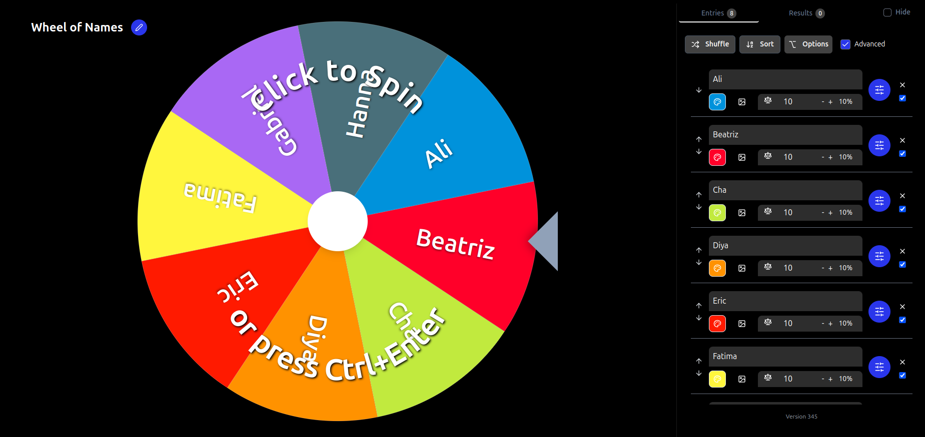 Wheel of Names